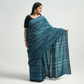 block printed saree
