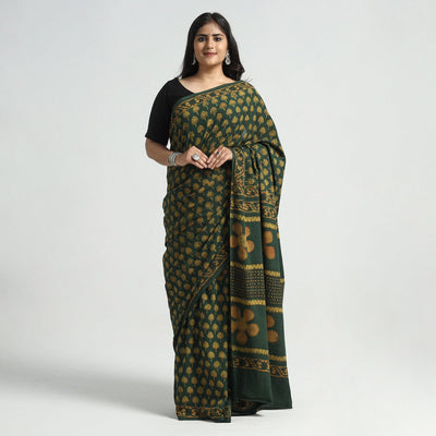 block printed saree