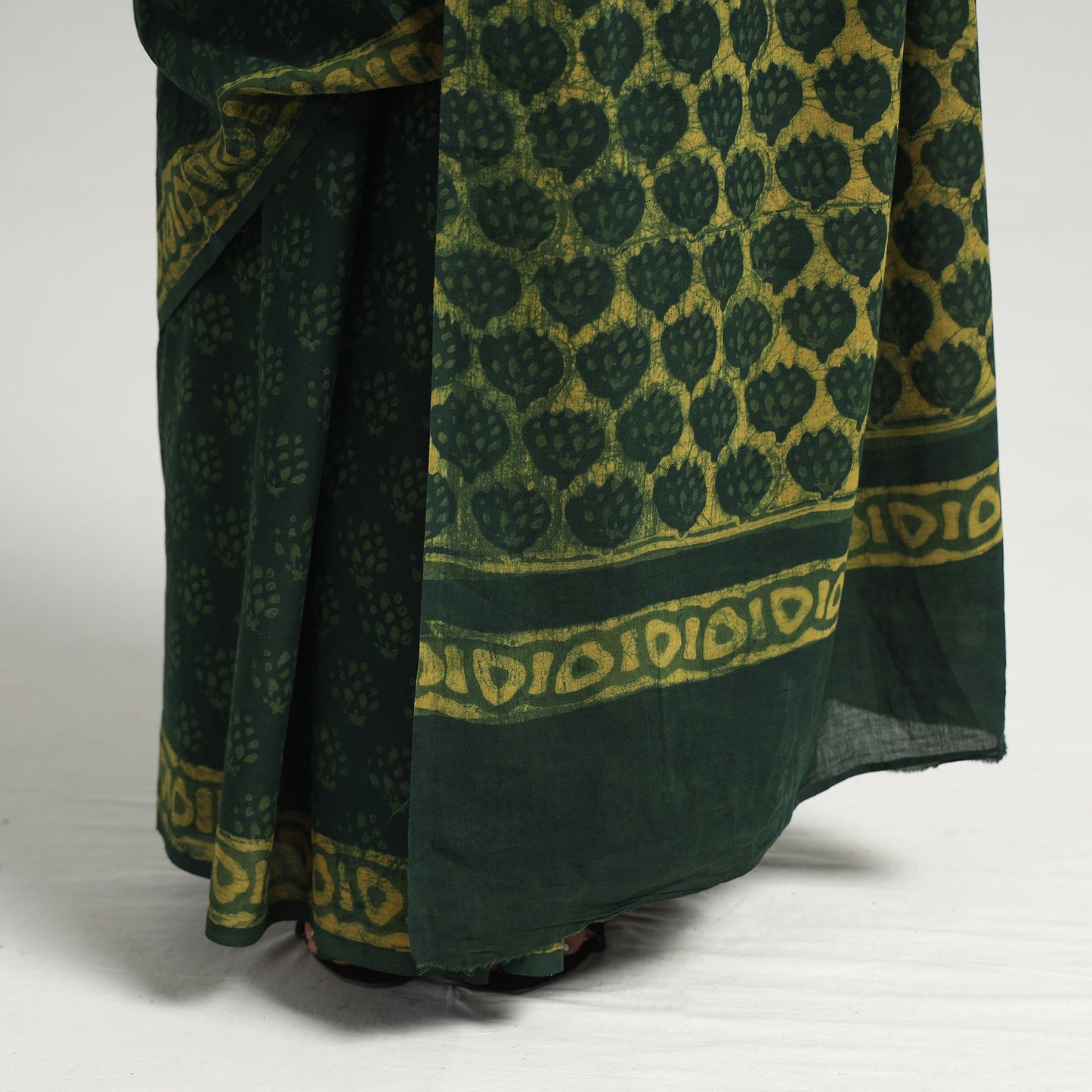 block printed saree