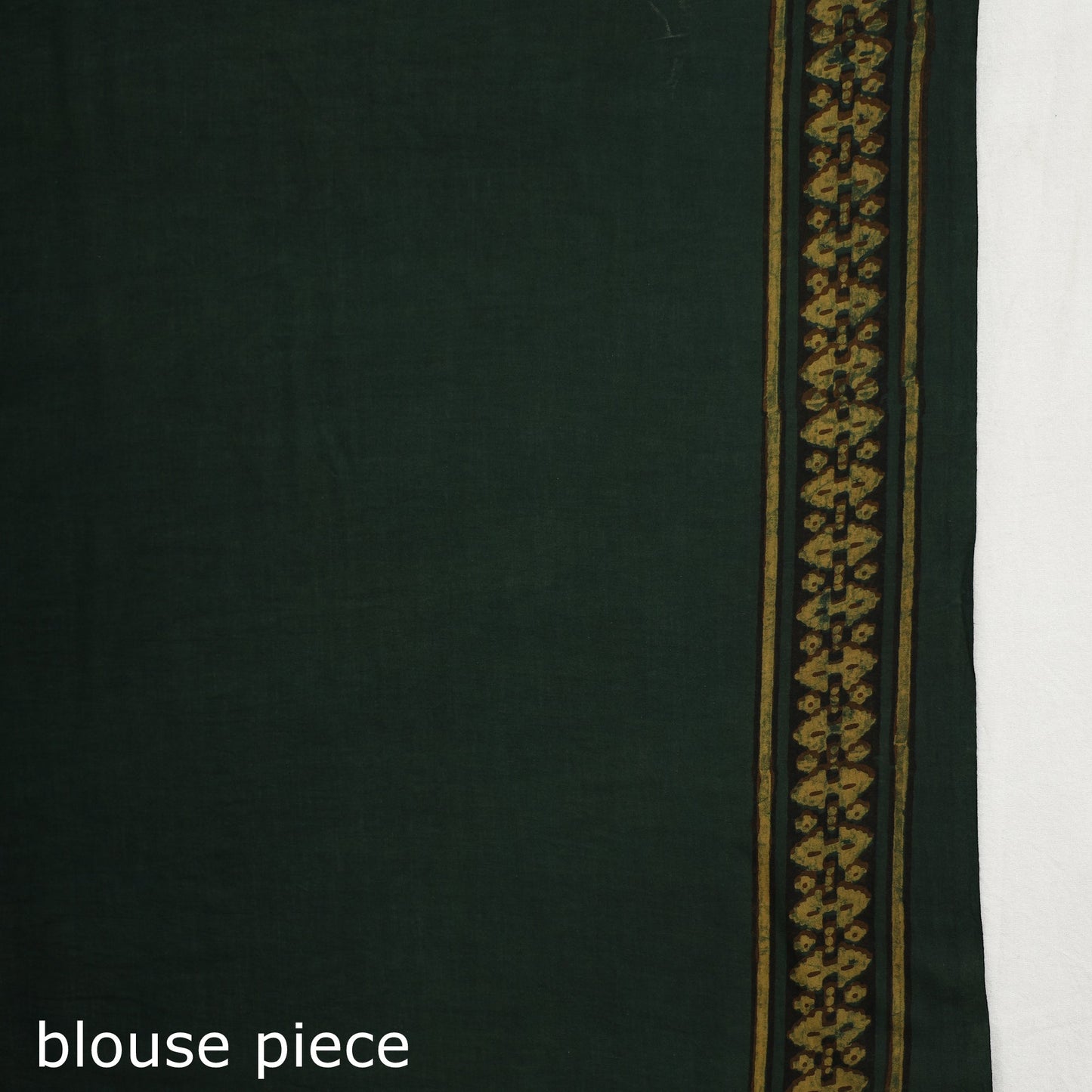Green - Akola Hand Block Printed Cotton Saree