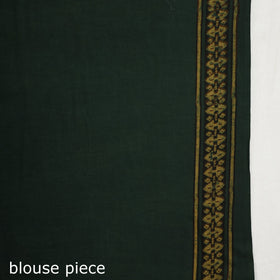 Green - Akola Hand Block Printed Cotton Saree