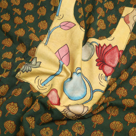 Buy Green Akola Print Patchwork Cotton Kurta Material 