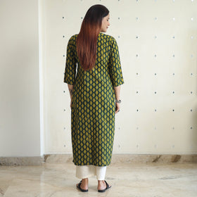 Akola Block Printed Cotton Long Kurta 