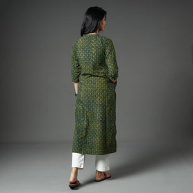  Akola Block Printed Cotton Straight Long Kurta Online 