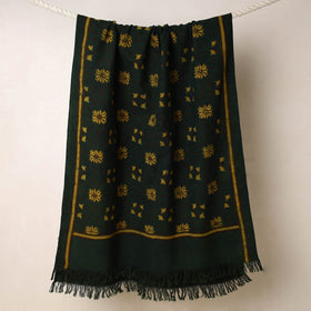 Green Akola Block Printed Pure Handloom Cotton Towel 