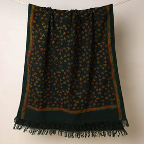 Green Akola Block Printed Pure Handloom Cotton Towel 