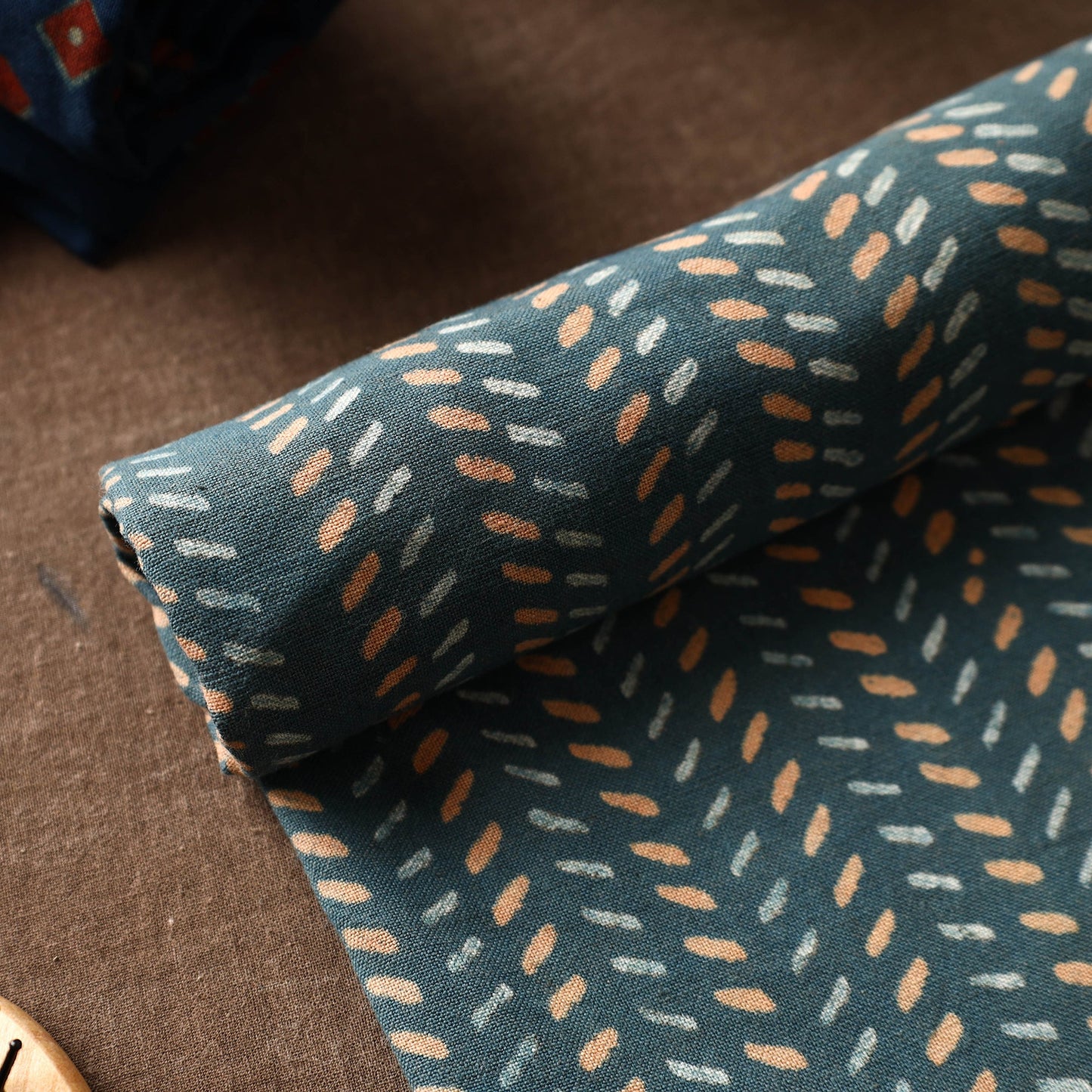 Green Akola Block Printed Pure Handloom Cotton Towel 