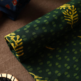 Green Akola Block Printed Pure Handloom Cotton Towel 