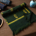 Green Akola Block Printed Pure Handloom Cotton Towel 