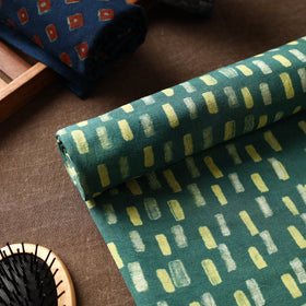 Green Akola Block Printed Pure Handloom Cotton Towel 