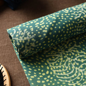 Green Akola Block Printed Pure Handloom Cotton Towel 