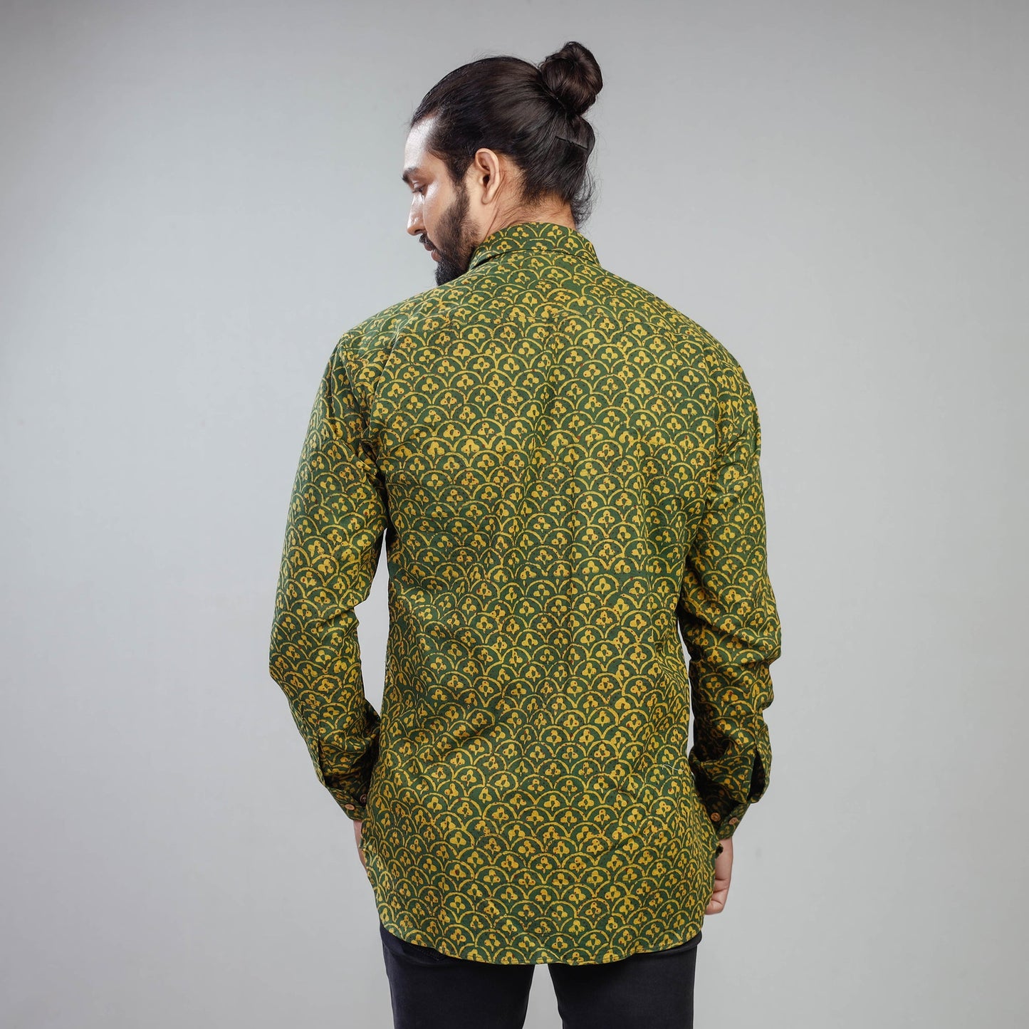 Buy Akola Block Printing Cotton Men Full Sleeve Shirt Online at iTokri.com