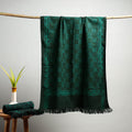 Green Akola Block Print Pure Handloom Cotton Towel 