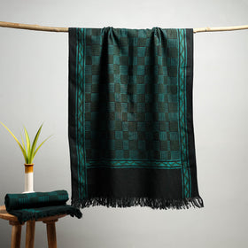 Green Akola Block Print Pure Handloom Cotton Towel Online