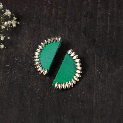 Aliya Stone Work Fabart Earrings Online