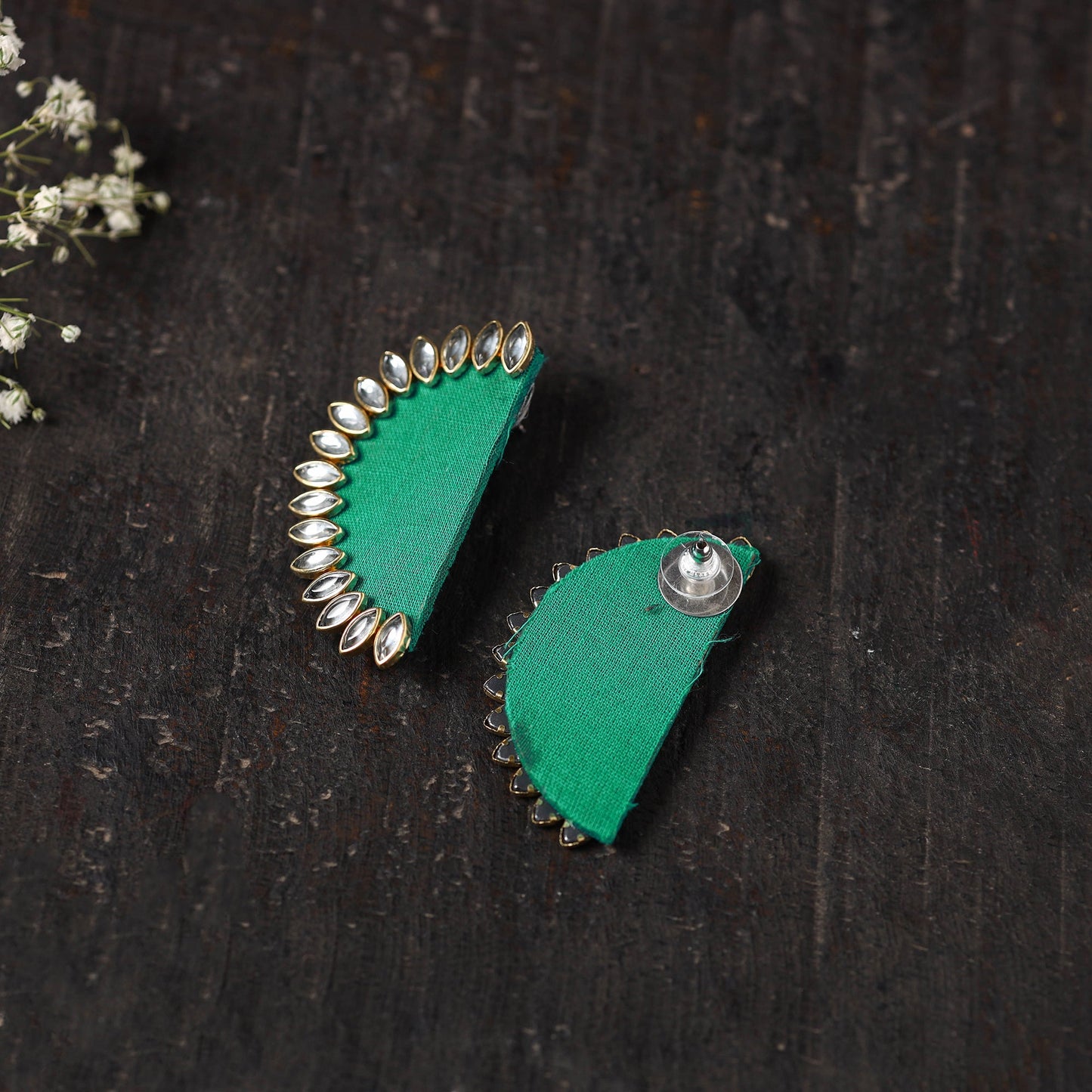 Aliya Stone Work Fabart Earrings Online