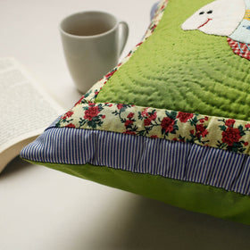  Applique Quilted Cushion Cover  in India 