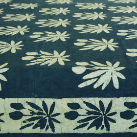 Green - Block Art Print Cotton Double Bindaas Bed Sheet (110 x 93 in)