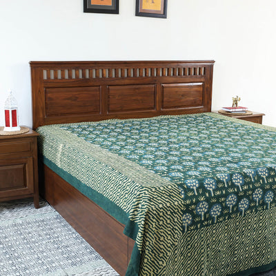  Block Art Print Cotton Double Bindaas Bed Sheet