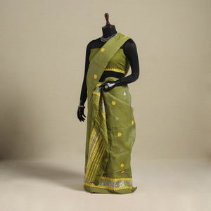 Green - assam handloom silk cotton mekhela chador