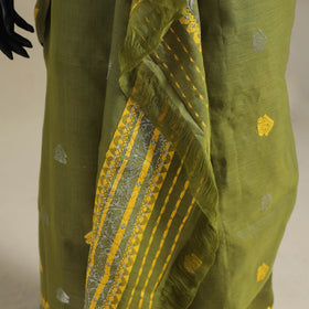 Green - assam handloom silk cotton mekhela chador