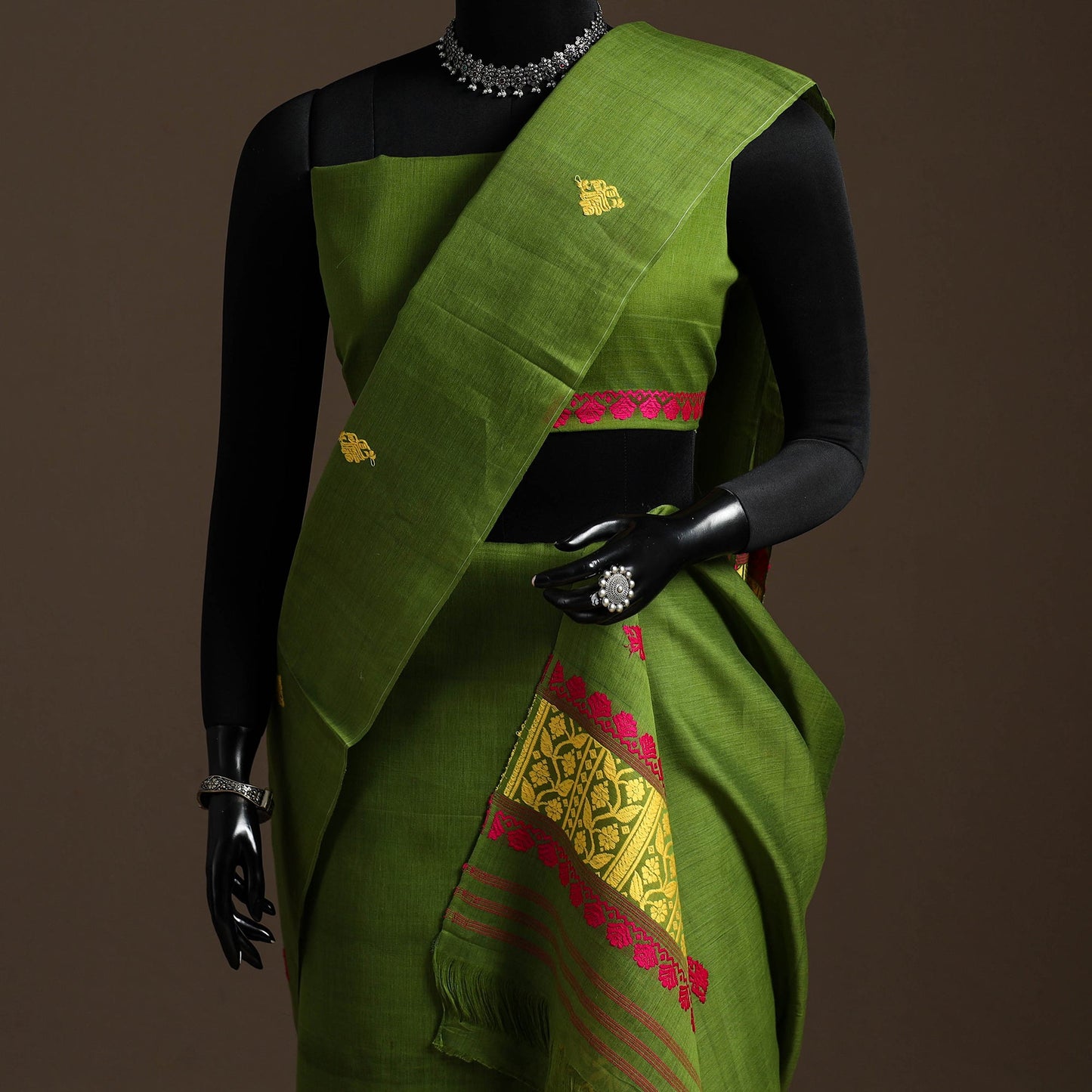 Assam handloom silk cotton mekhela chador with blouse piece