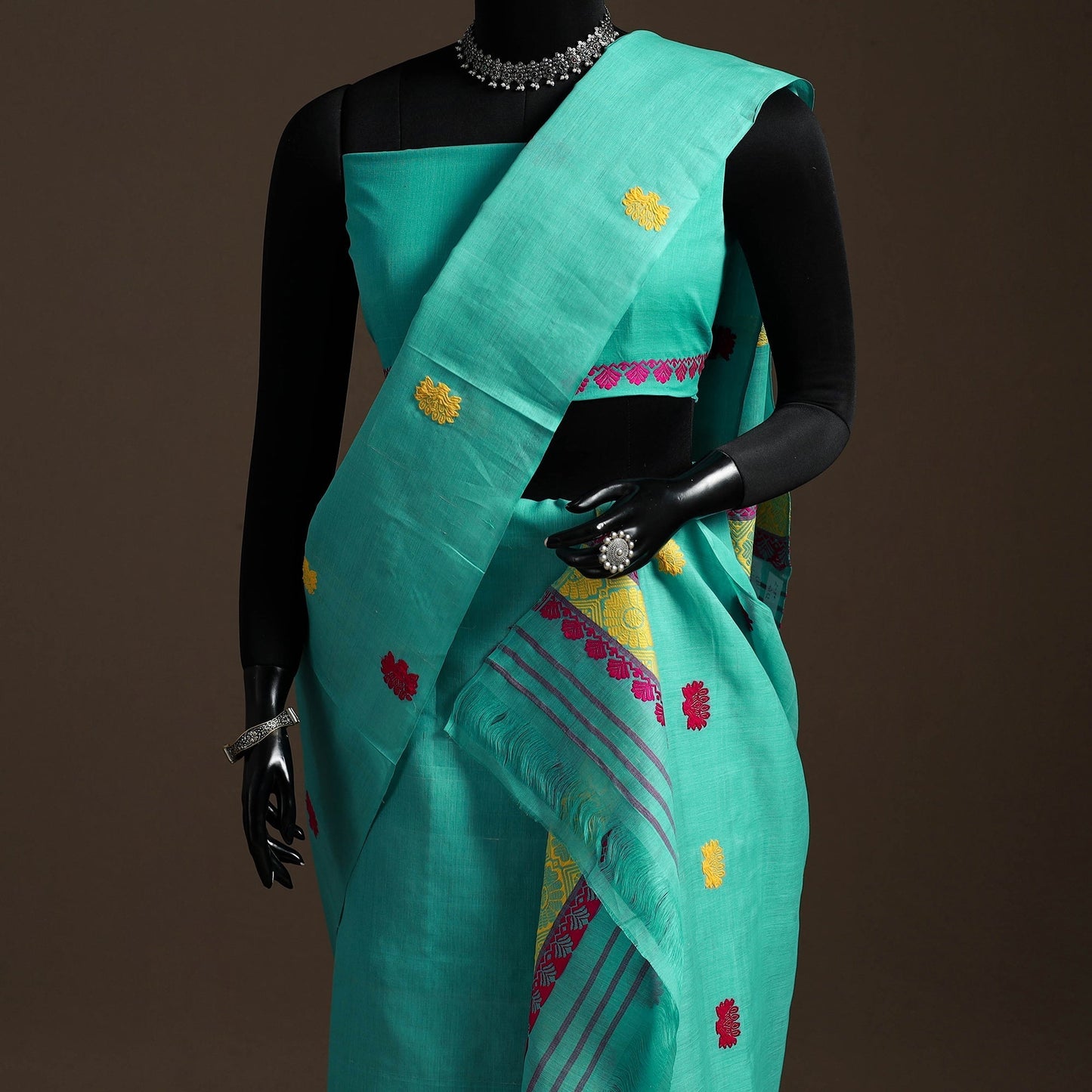 Assam handloom silk cotton mekhela chador with blouse piece