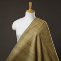 Green Authentic Handwoven Tussar Silk Bhagalpuri Fabric 