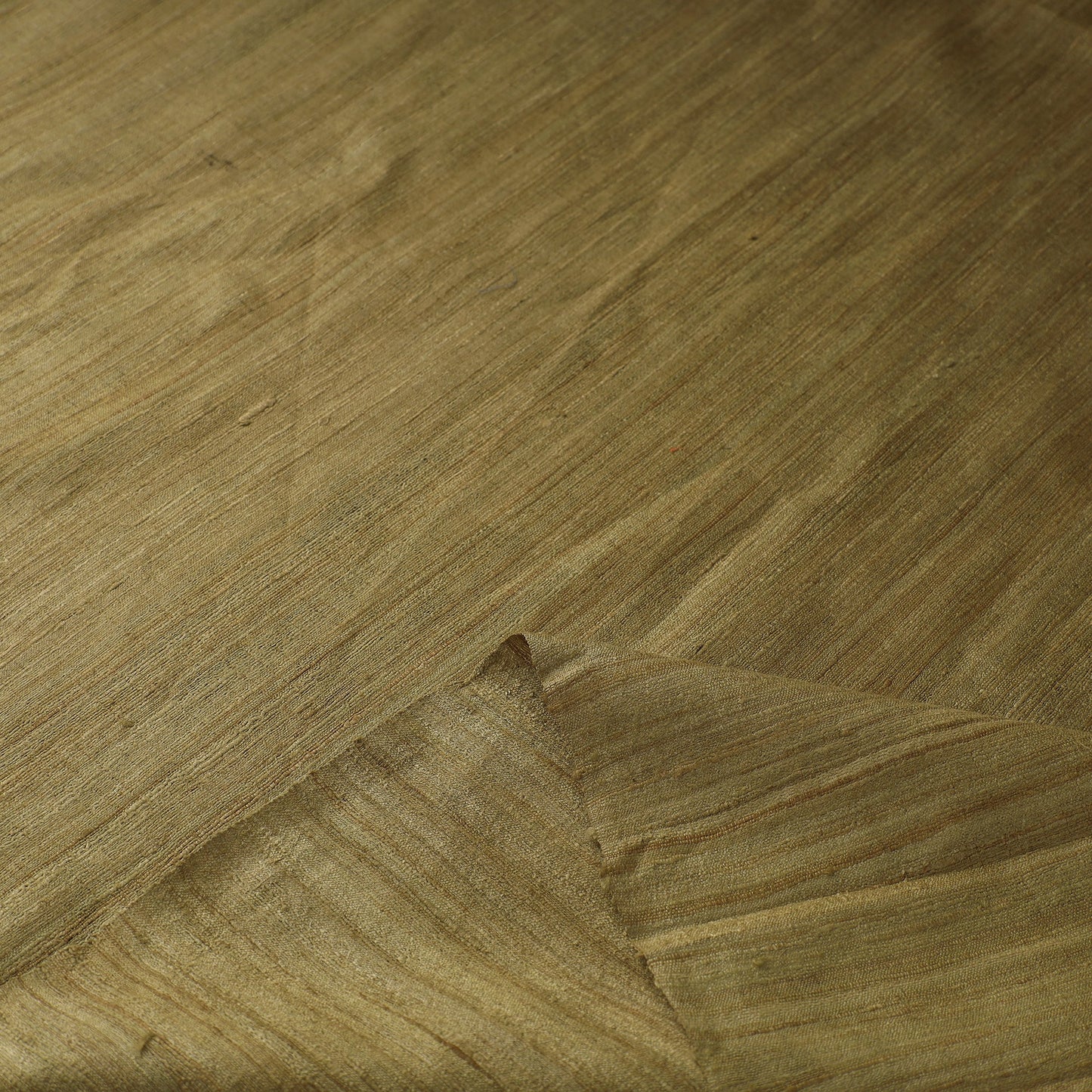 Green Authentic Handwoven Tussar Silk Bhagalpuri Fabric 