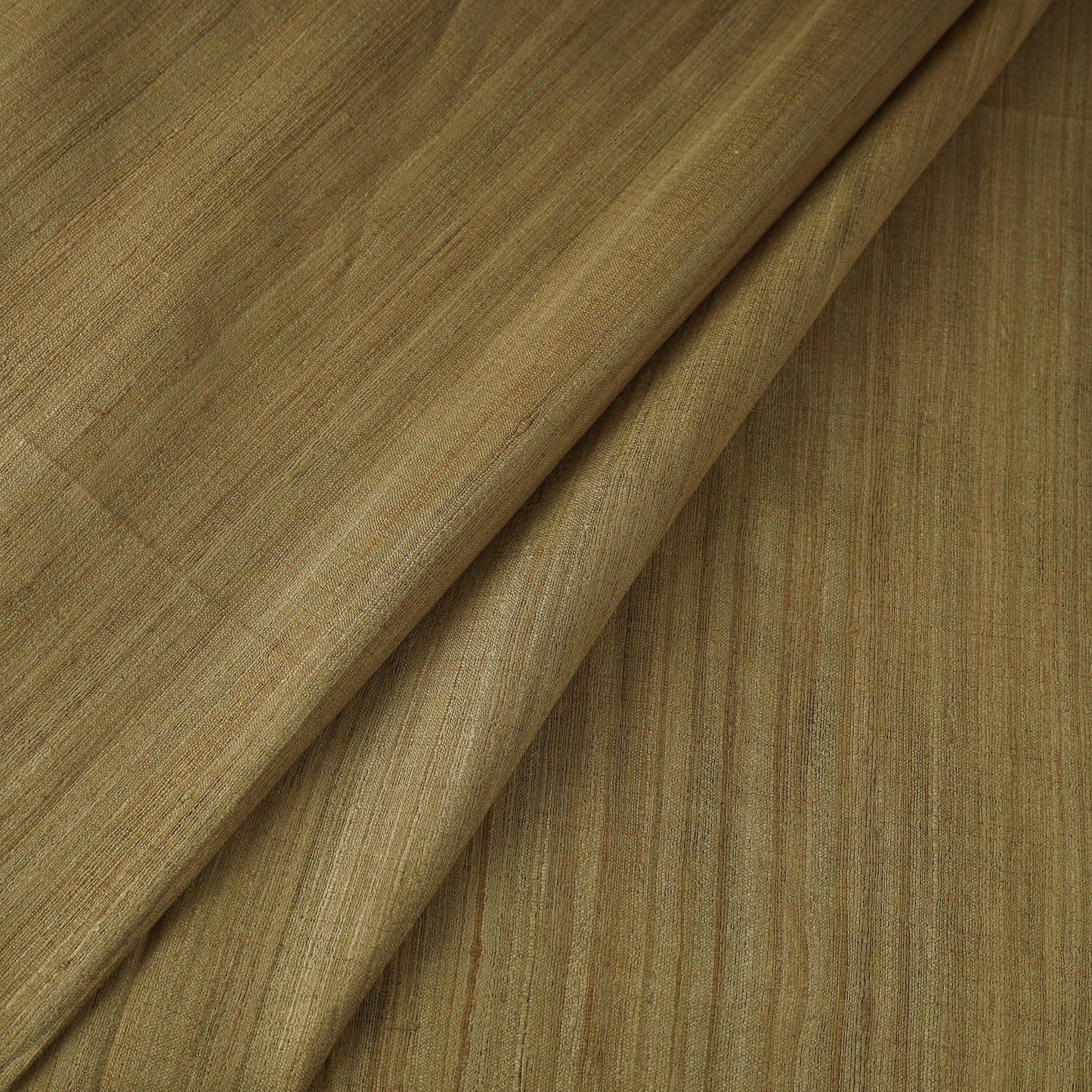 Green Authentic Handwoven Tussar Silk Bhagalpuri Fabric 