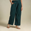 Green Bagh Block Print Natural Dyed Cotton Palazzo
