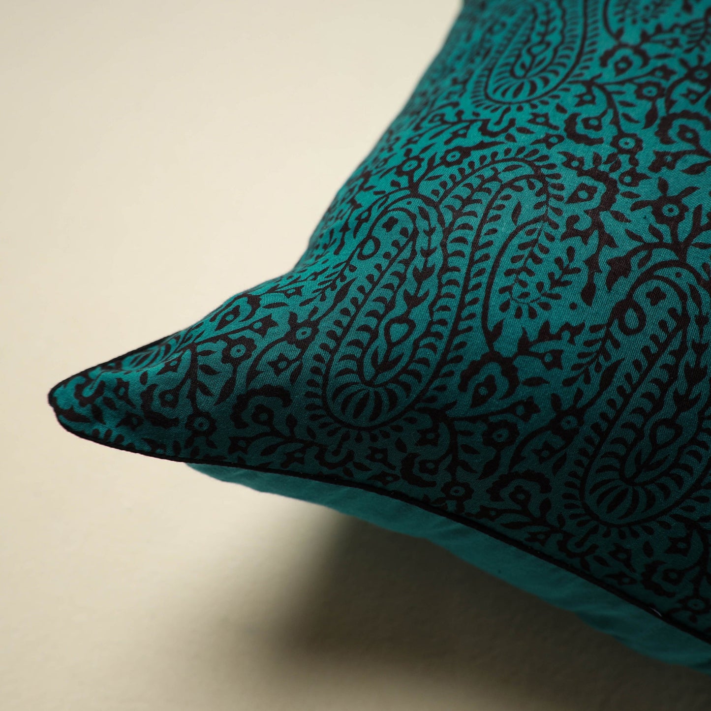 Green - bagh cotton cushion cover 20 - handcrafted
