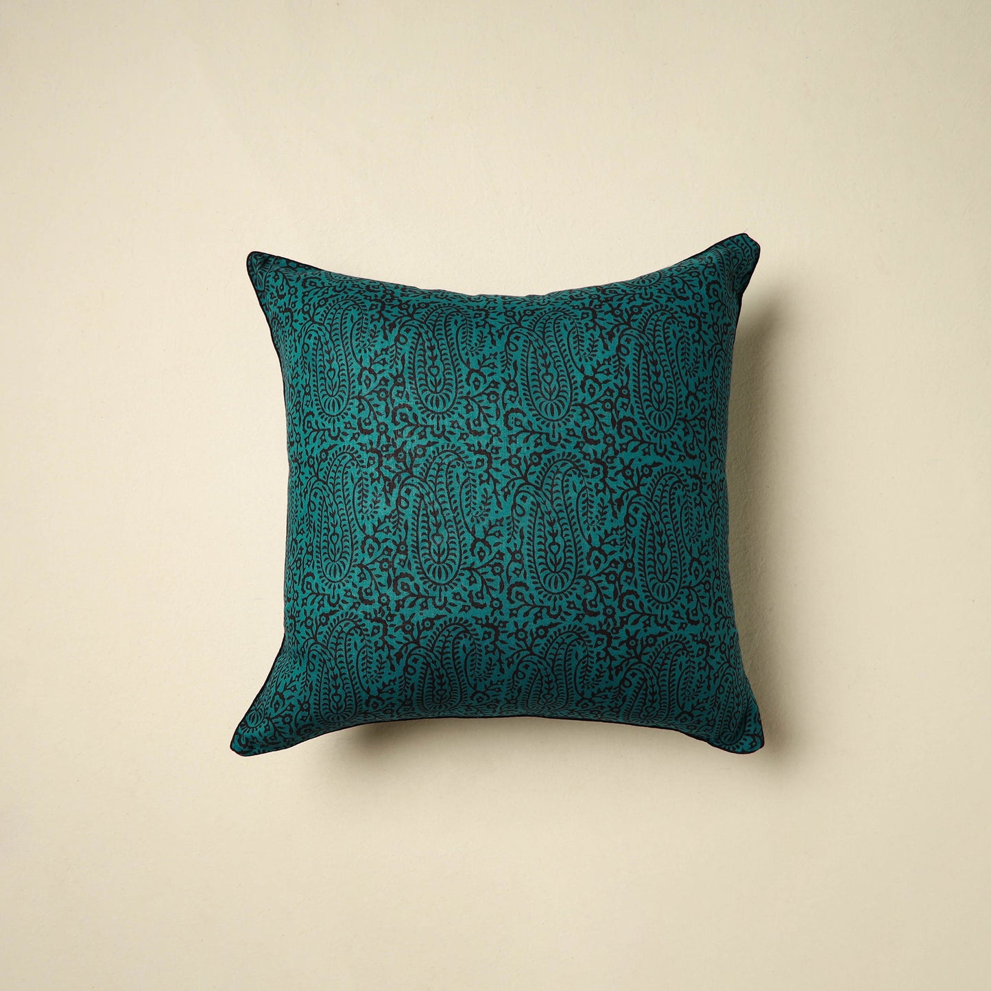Green - bagh cotton cushion cover 20 - handcrafted