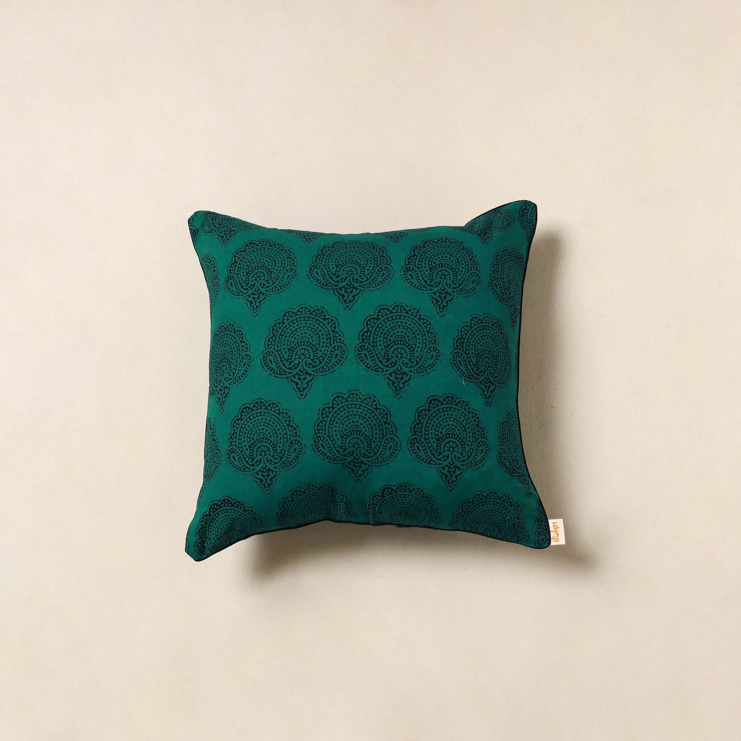 Green - bagh cotton cushion cover 30 - handcrafted