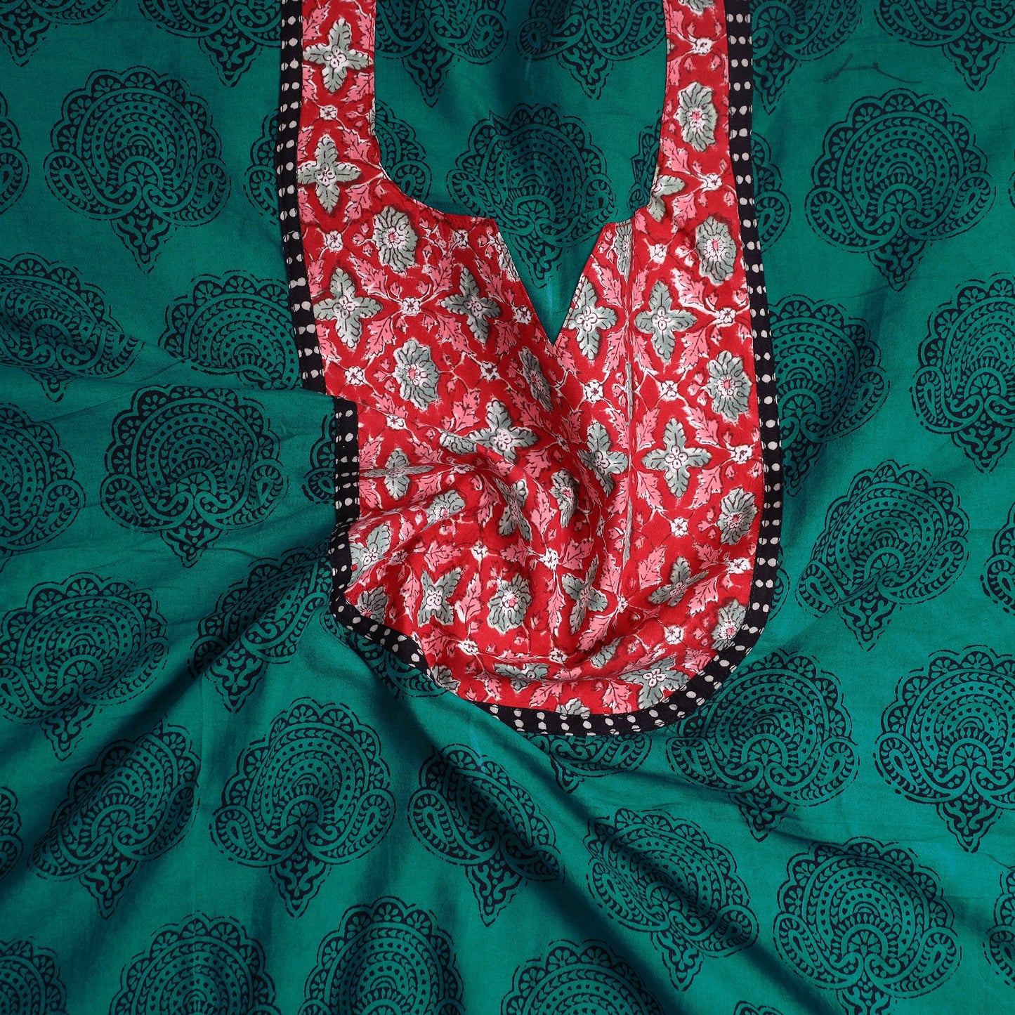 Green - bagh cotton unstitched kurta material