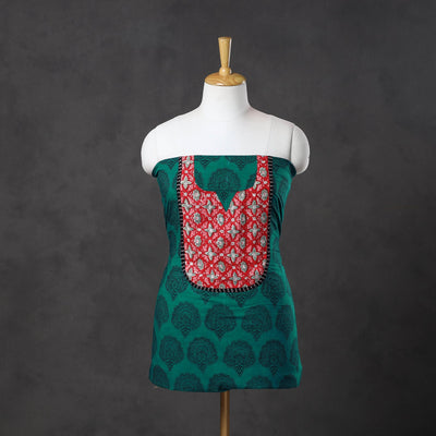 Green - bagh cotton unstitched kurta material