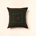 Green - Bagh Block Printed Cotton Cushion Cover (16 x 16 in) 39