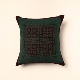 Green Bagh Block Printed Cotton Cushion Cover