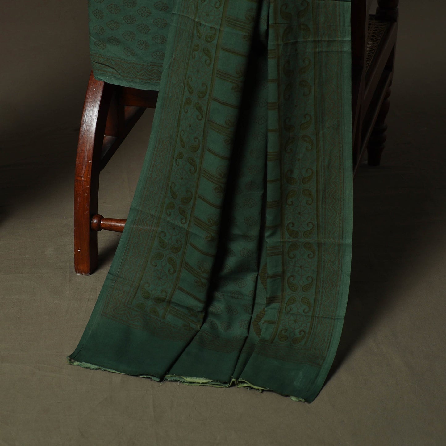 Bagh hand block print natural dyed cotton 3pc unstitched
