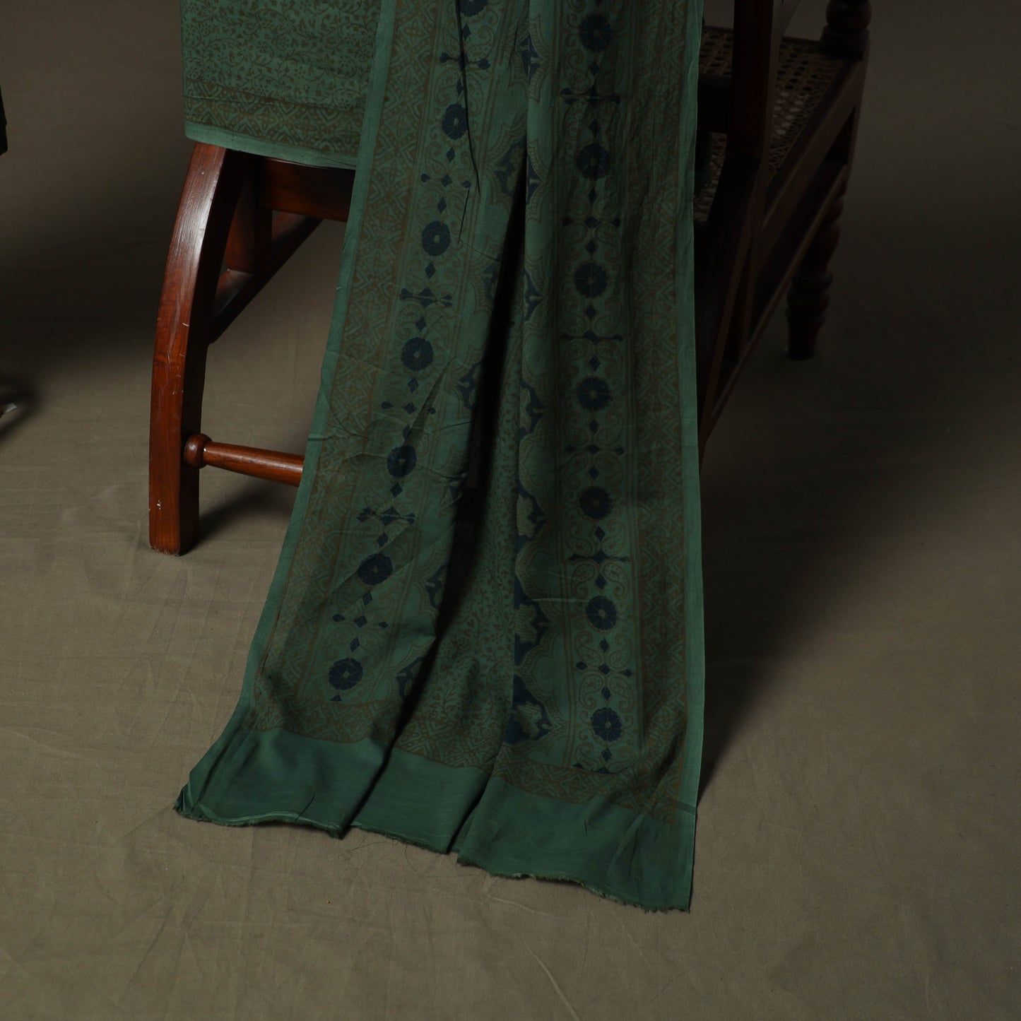 Bagh hand block print natural dyed cotton 3pc unstitched