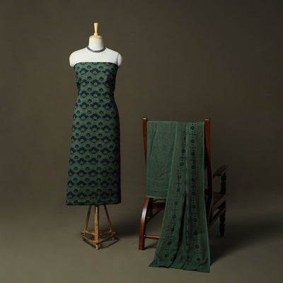 Bagh hand block print natural dyed cotton 3pc unstitched