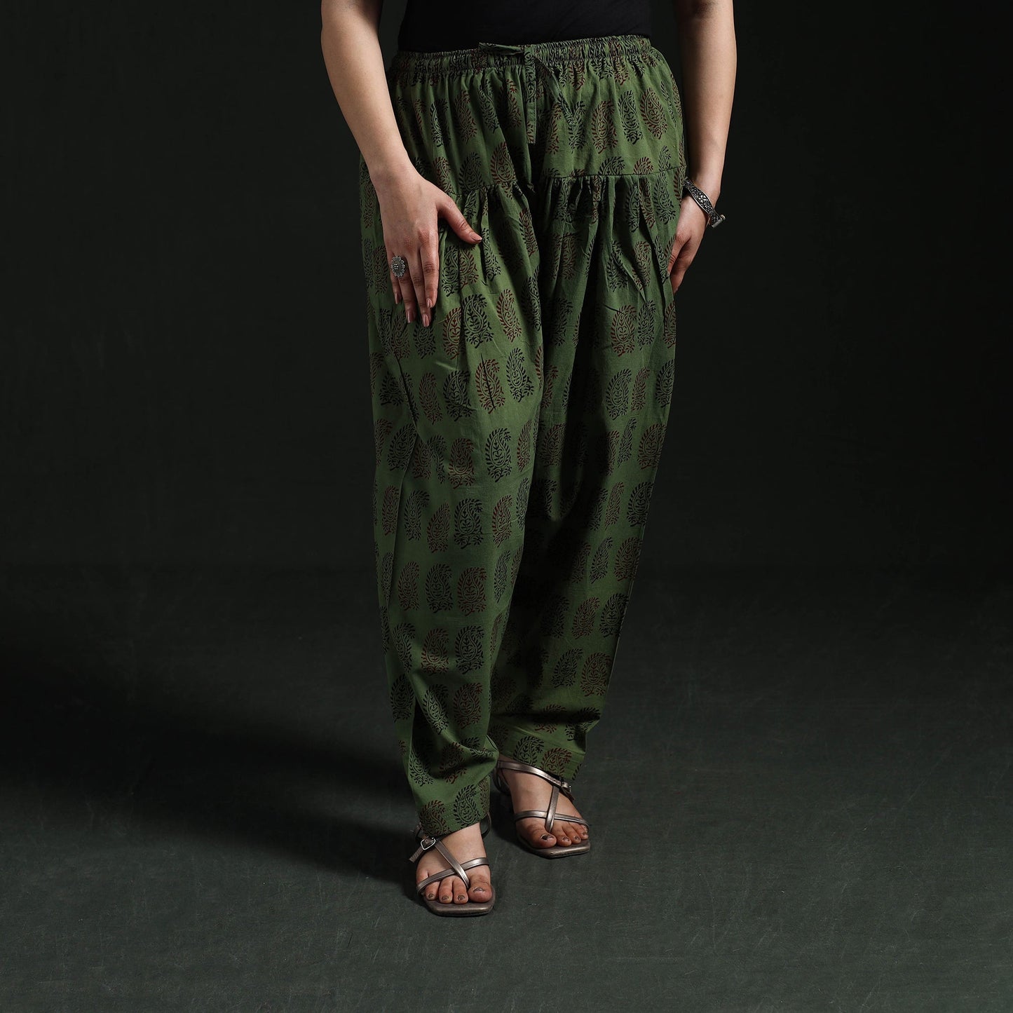Bagh hand block print natural dyed cotton salwar 08