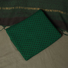 Bagh hand block print natural dyed kota doria cotton 3pc