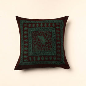 Green - Bagh Block Printed Cotton Cushion Cover (16 x 16 in) 48