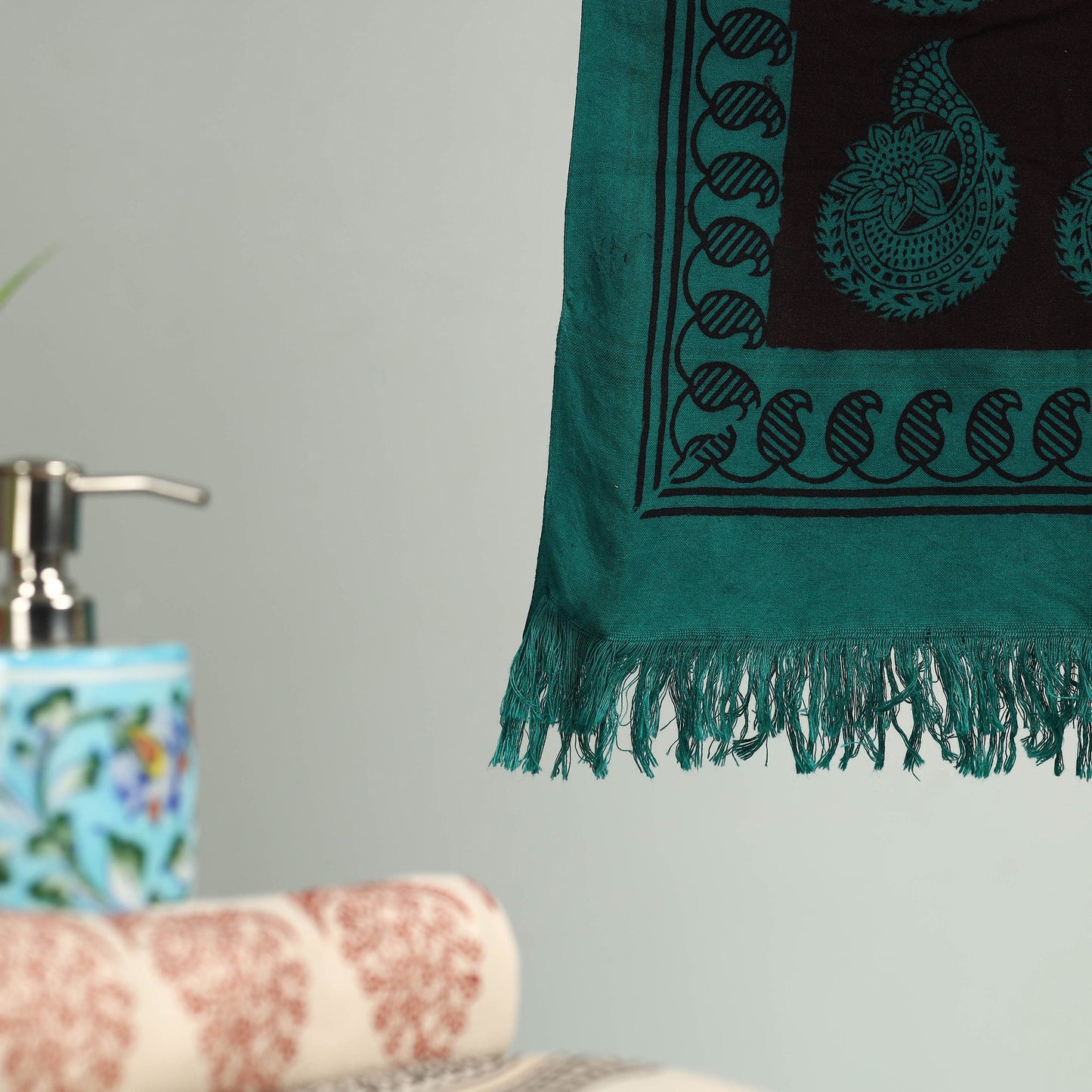 Bagh Hand Block Print Cotton Handloom Towel