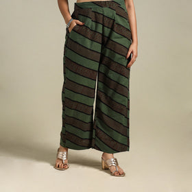 Green Bagh Block Print Natural Dyed Cotton Palazzo