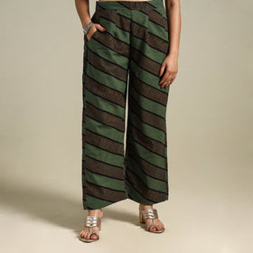 Green Bagh Block Print Natural Dyed Cotton Palazzo