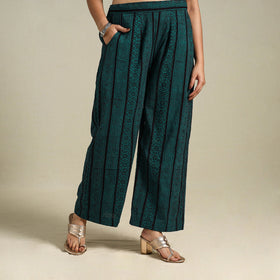 Green Bagh Block Print Natural Dyed Cotton Palazzo
