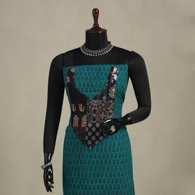 Green - bagh patchwork cotton unstitched kurta material