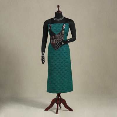 Green - bagh patchwork cotton unstitched kurta material